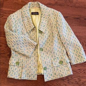 Betty Barclays green tweed blazer